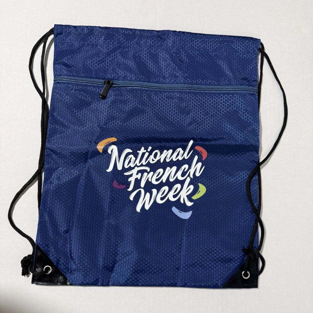 Zipper Drawstring Bag National French Week